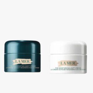 La Mer Rejuvenating Night Cream & Moisturizing Soft Cream Mini Duo 0.24oz
